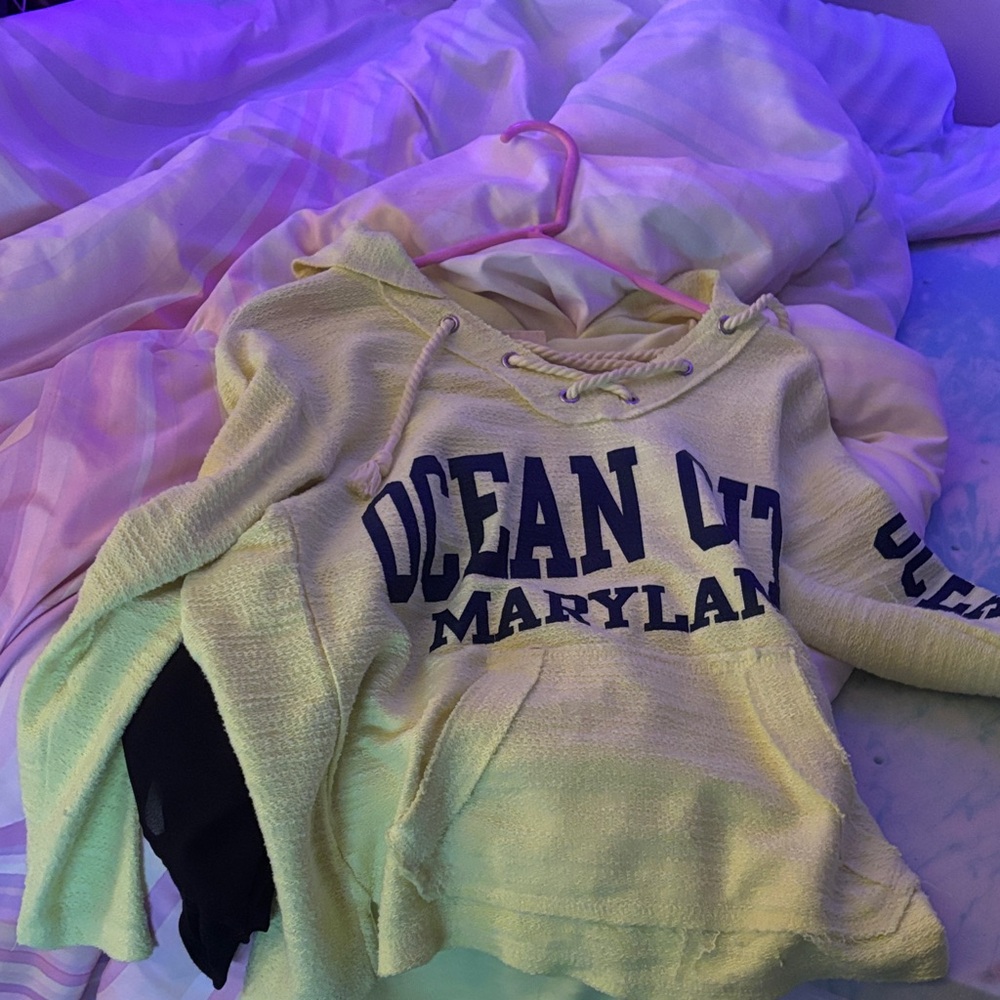 Ocean City Maryland Women's Soft Yellow Hoodie